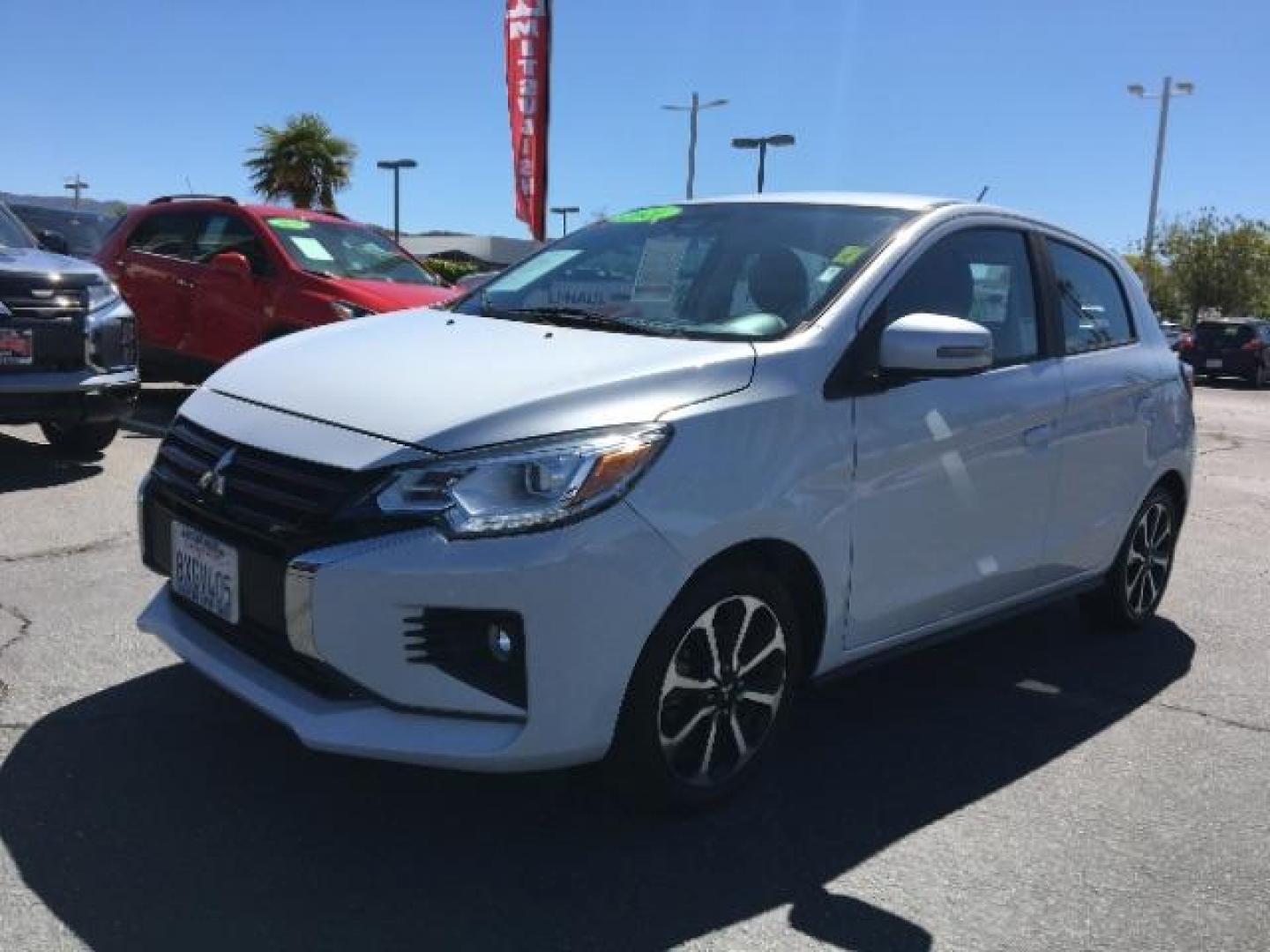 2021 WHITE Mitsubishi Mirage (ML32AWHJ6MH) with an 3-Cyl 1.2 Liter engine, Automatic CVT transmission, located at 412 Auto Vista Drive, Palmdale, CA, 93551, (661) 945-0620, 34.592636, -118.136681 - Photo#2