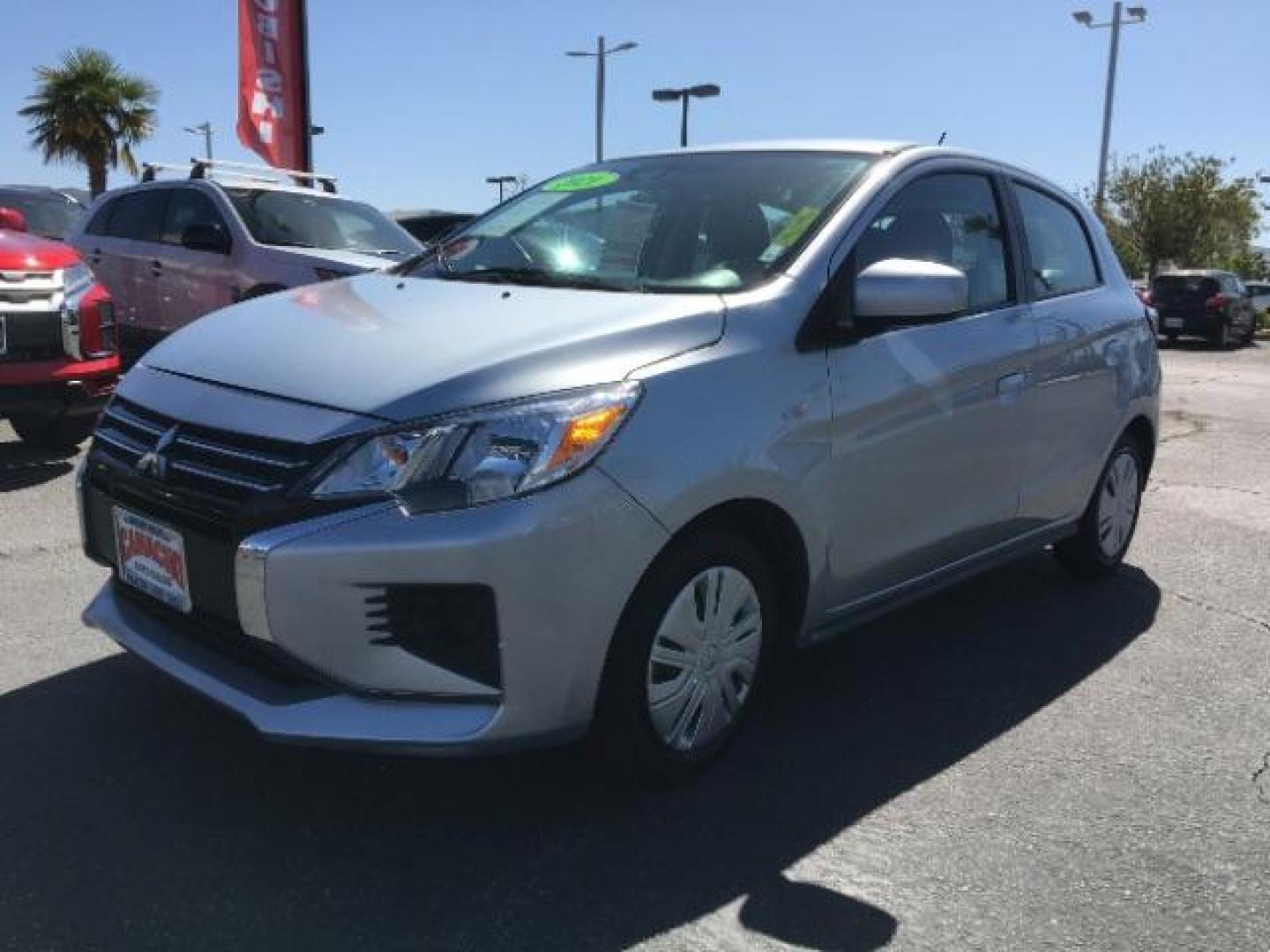 2021 SILVER Mitsubishi Mirage (ML32AUHJ9MH) with an 3-Cyl 1.2 Liter engine, Automatic CVT transmission, located at 412 Auto Vista Drive, Palmdale, CA, 93551, (661) 945-0620, 34.592636, -118.136681 - Photo#2