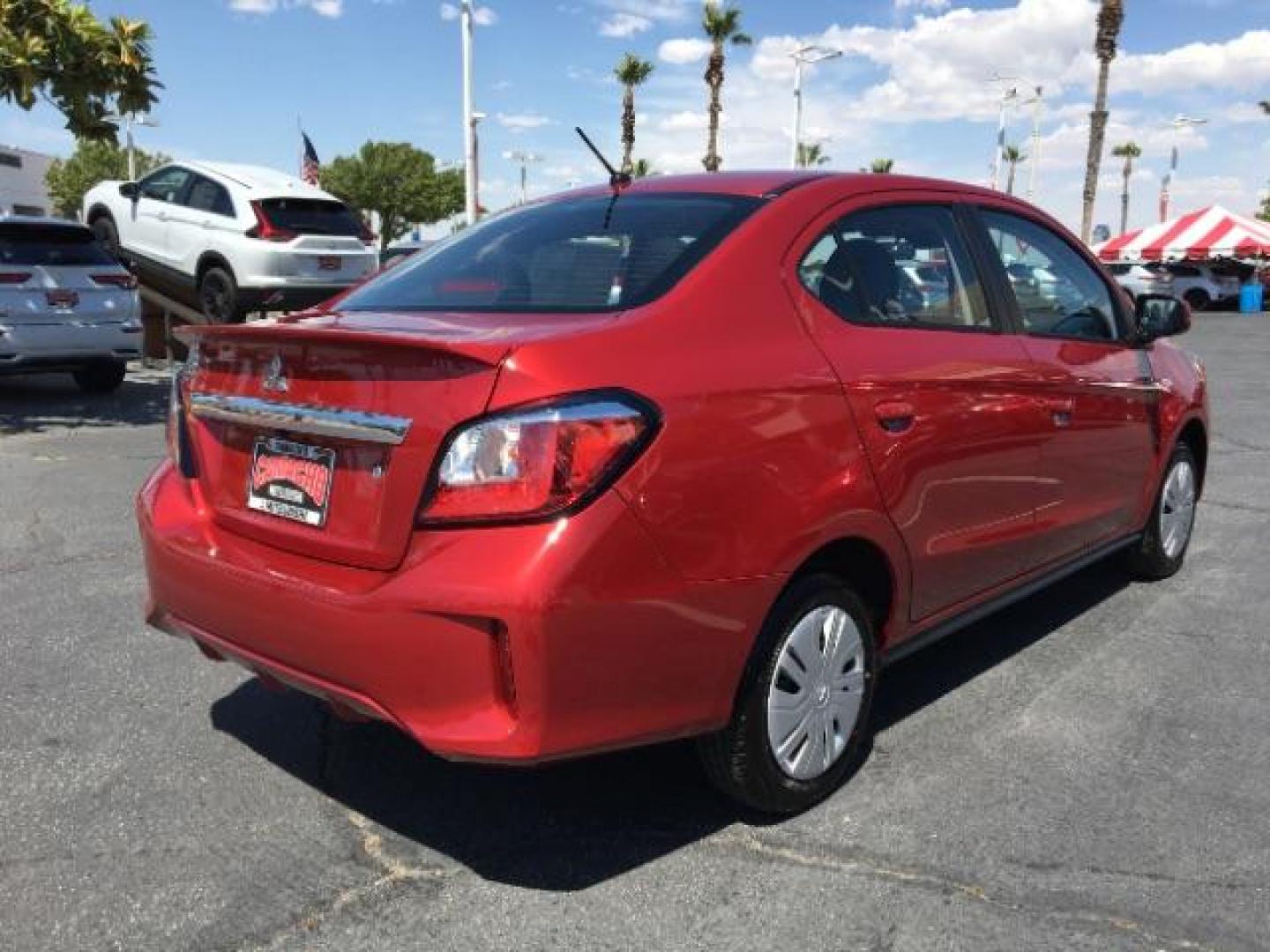 2021 RED Mitsubishi Mirage (ML32AUHJ2MH) with an 3-Cyl 1.2 Liter engine, Automatic CVT transmission, located at 412 Auto Vista Drive, Palmdale, CA, 93551, (661) 945-0620, 34.592636, -118.136681 - Photo#6