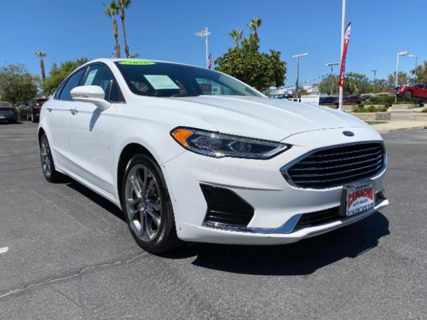 2020 WHITE Ford Fusion (3FA6P0CD6LR) with an 4-Cyl EcoBoost Turbo 1.5 Liter engine, Automatic 6-Spd w/SelectShift transmission, located at 412 Auto Vista Drive, Palmdale, CA, 93551, (661) 945-0620, 34.592636, -118.136681 - Photo#0