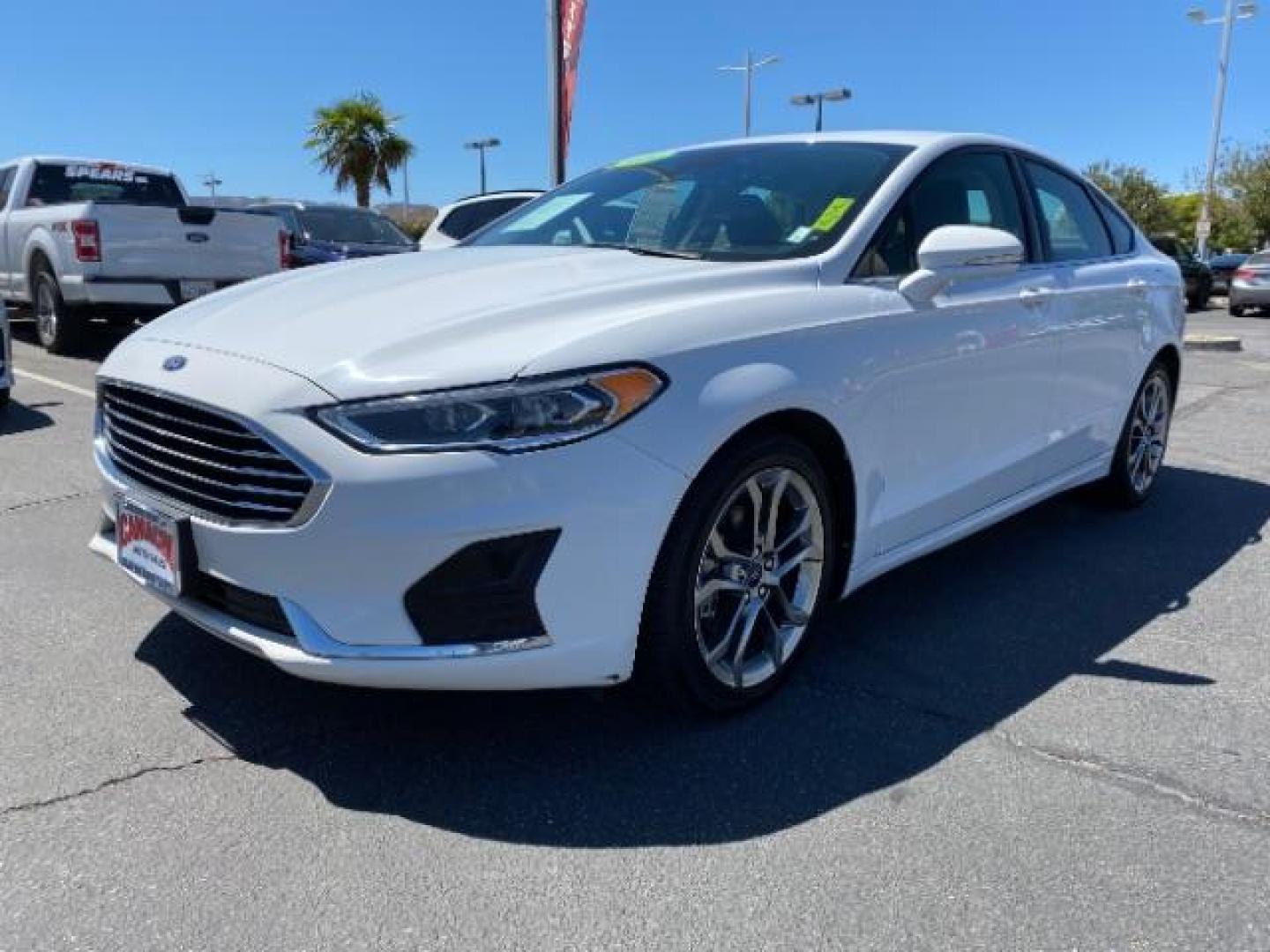 2020 WHITE Ford Fusion (3FA6P0CD6LR) with an 4-Cyl EcoBoost Turbo 1.5 Liter engine, Automatic 6-Spd w/SelectShift transmission, located at 412 Auto Vista Drive, Palmdale, CA, 93551, (661) 945-0620, 34.592636, -118.136681 - Photo#2