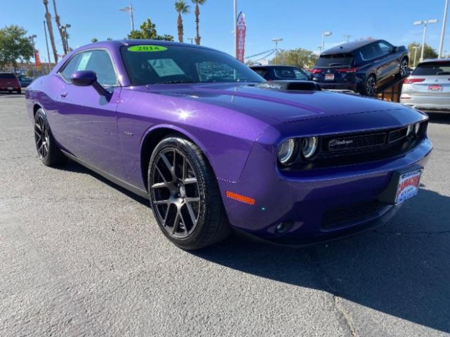 2016 PURPLE Dodge Challenger (2C3CDZBT0GH) with an V8 HEMI MDS 5.7 Liter engine, Automatic 8-Spd transmission, located at 412 Auto Vista Drive, Palmdale, CA, 93551, (661) 945-0620, 34.592636, -118.136681 - Photo#0