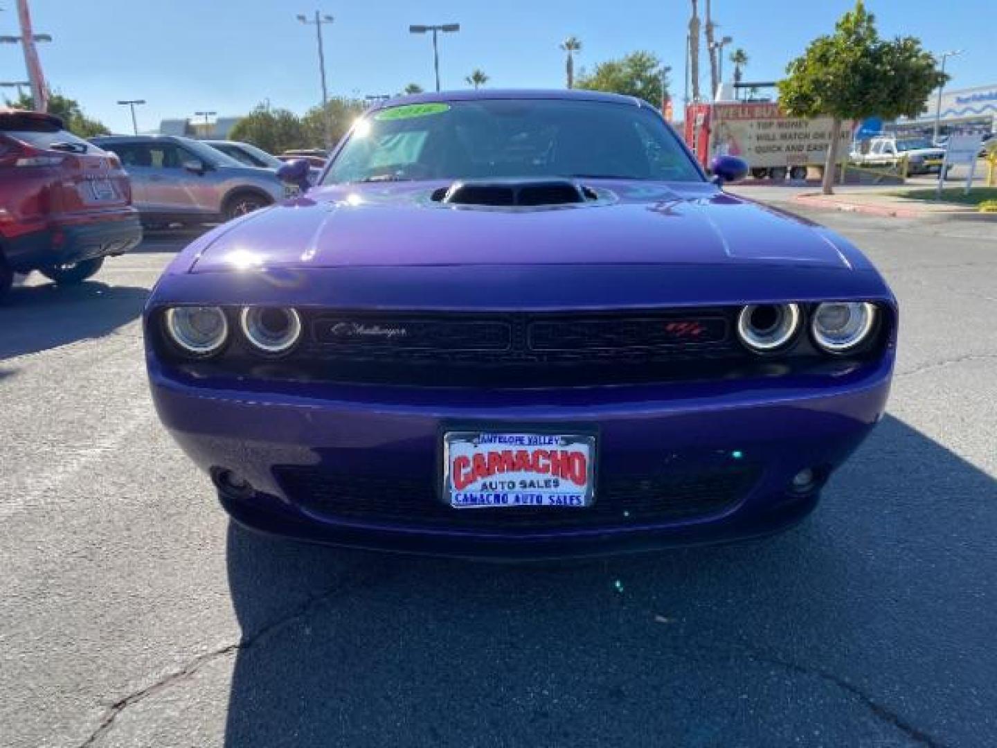 2016 PURPLE Dodge Challenger (2C3CDZBT0GH) with an V8 HEMI MDS 5.7 Liter engine, Automatic 8-Spd transmission, located at 412 Auto Vista Drive, Palmdale, CA, 93551, (661) 945-0620, 34.592636, -118.136681 - Photo#1