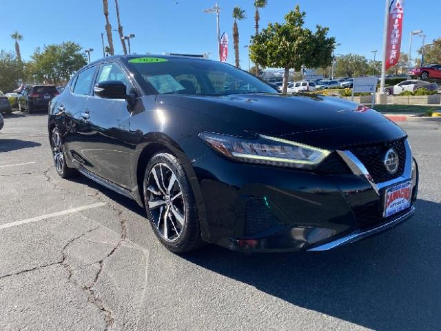 2021 BLACK Nissan Maxima (1N4AA6CV5MC) with an V6 3.5 Liter engine, Automatic Xtronic CVT transmission, located at 412 Auto Vista Drive, Palmdale, CA, 93551, (661) 945-0620, 34.592636, -118.136681 - Photo#1