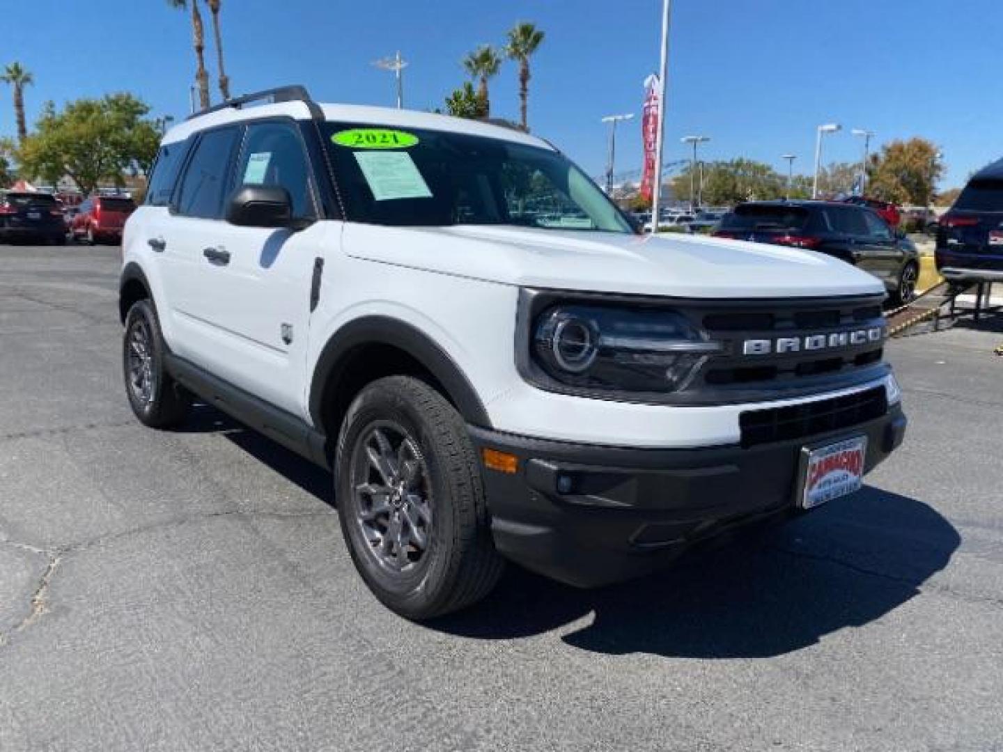 2021 WHITE Ford Bronco Sport (3FMCR9B69MR) with an 3-Cyl Turbo 1.5 Liter engine, Automatic 8-Spd transmission, located at 412 Auto Vista Drive, Palmdale, CA, 93551, (661) 945-0620, 34.592636, -118.136681 - Photo#0