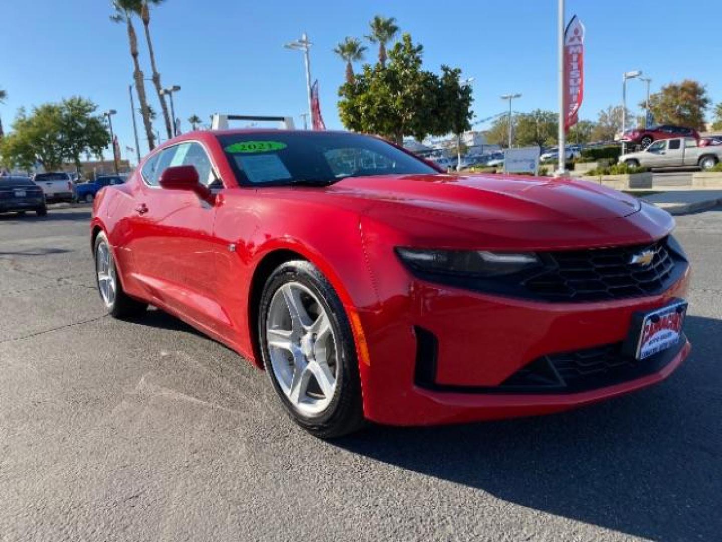 2021 RED Chevrolet Camaro (1G1FB1RS7M0) with an V6 3.6 Liter engine, Automatic transmission, located at 412 Auto Vista Drive, Palmdale, CA, 93551, (661) 945-0620, 34.592636, -118.136681 - Photo#0