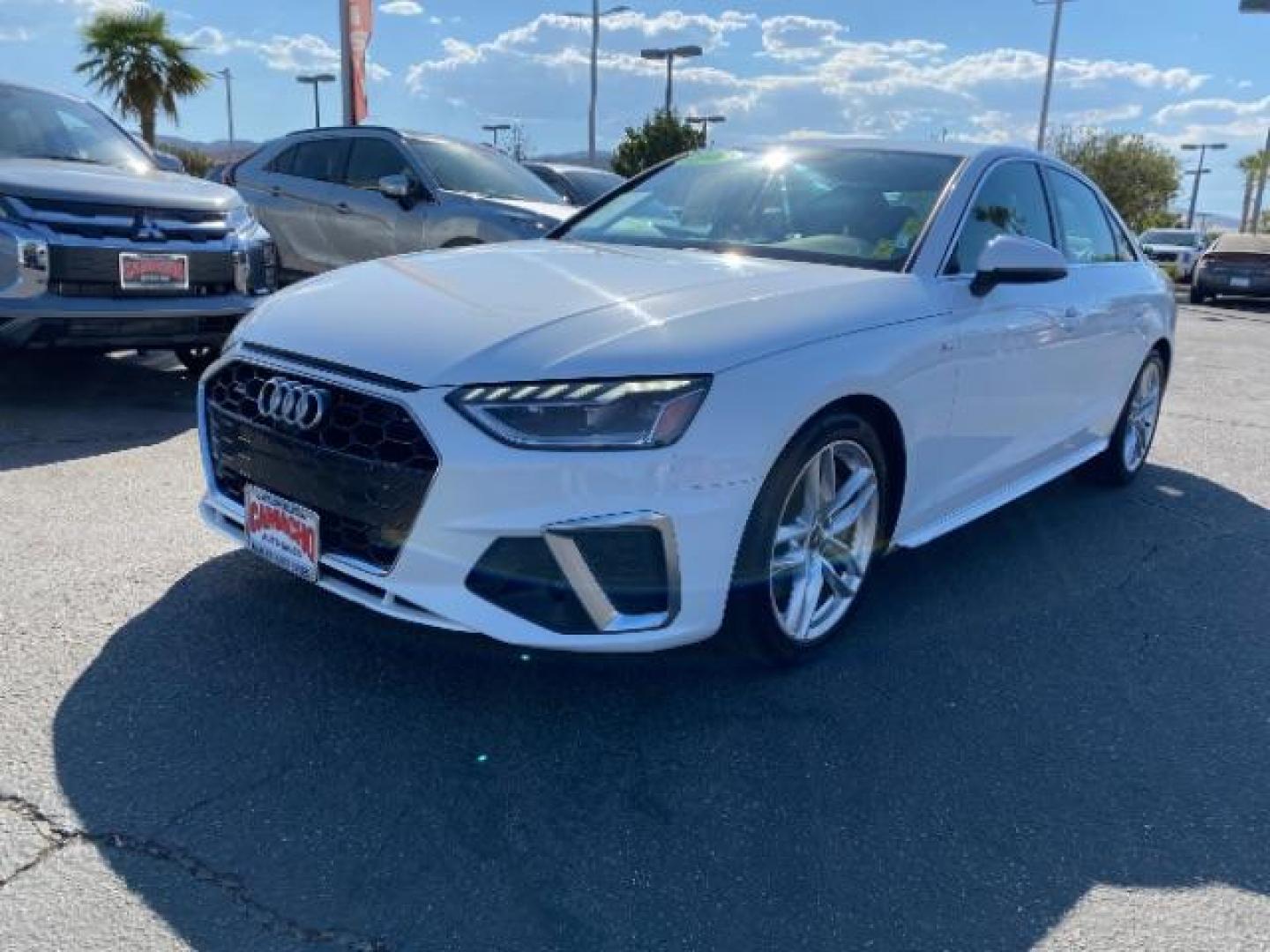 2023 WHITE Audi A4 Sedan (WAUEAAF40PA) with an 4-Cyl Turbo 2.0L Hybrid engine, Automatic 7-Spd S tronic Dual-Clutch transmission, located at 412 Auto Vista Drive, Palmdale, CA, 93551, (661) 945-0620, 34.592636, -118.136681 - Photo#2