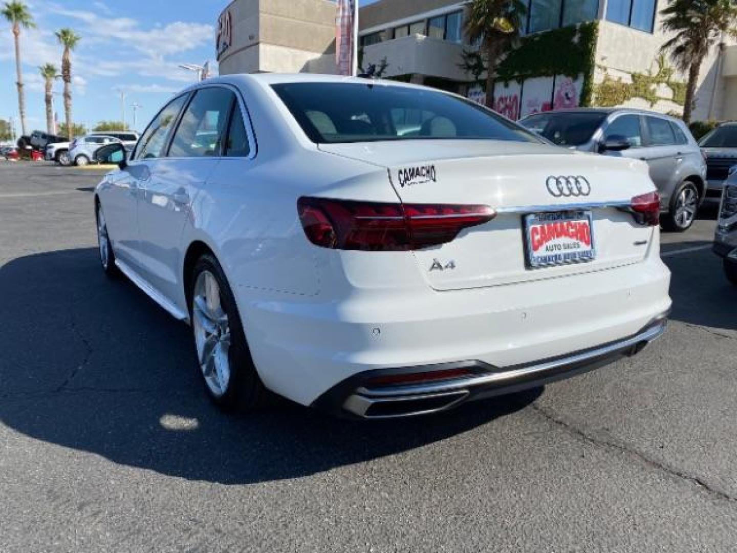 2023 WHITE Audi A4 Sedan (WAUEAAF40PA) with an 4-Cyl Turbo 2.0L Hybrid engine, Automatic 7-Spd S tronic Dual-Clutch transmission, located at 412 Auto Vista Drive, Palmdale, CA, 93551, (661) 945-0620, 34.592636, -118.136681 - Photo#4