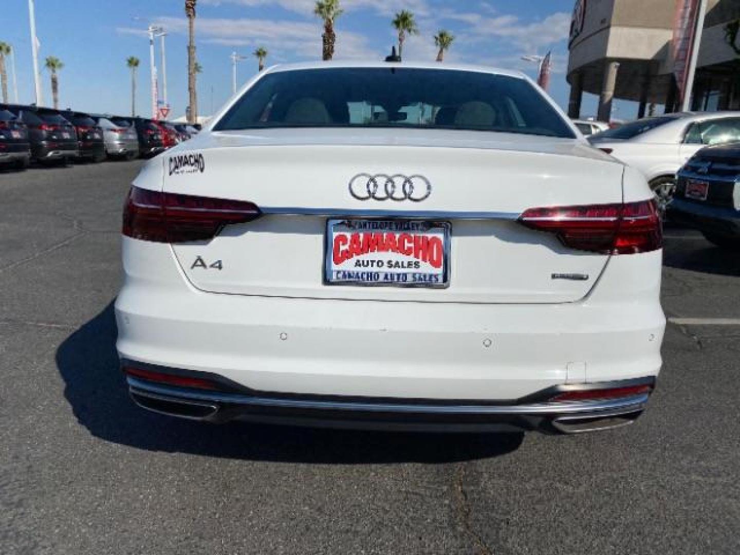 2023 WHITE Audi A4 Sedan (WAUEAAF40PA) with an 4-Cyl Turbo 2.0L Hybrid engine, Automatic 7-Spd S tronic Dual-Clutch transmission, located at 412 Auto Vista Drive, Palmdale, CA, 93551, (661) 945-0620, 34.592636, -118.136681 - Photo#5