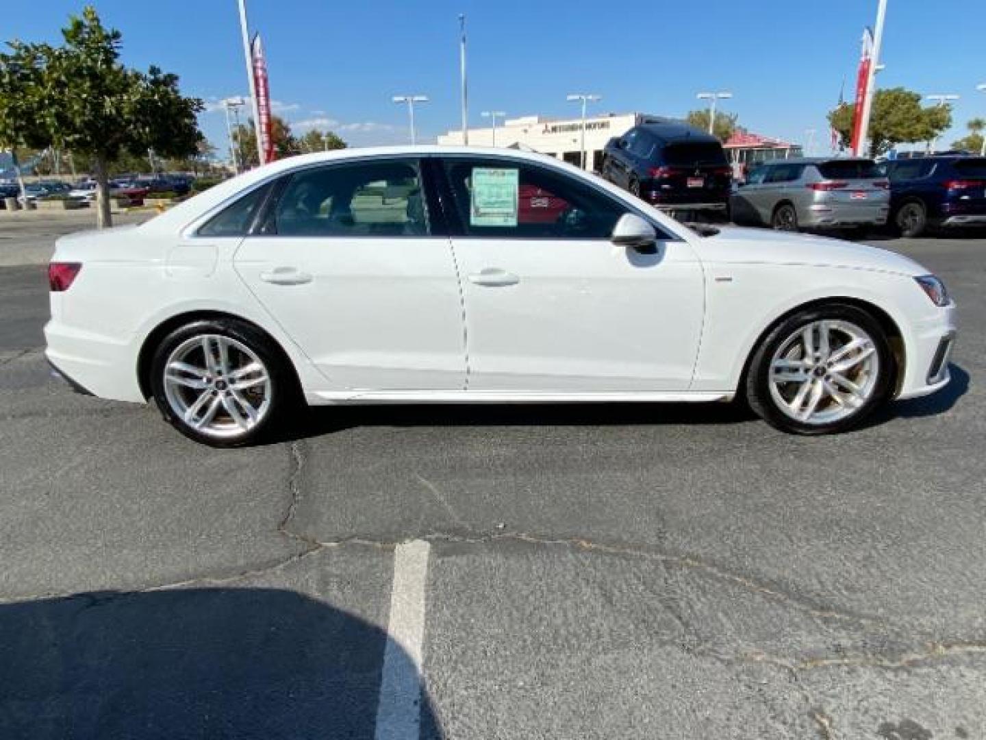 2023 WHITE Audi A4 Sedan (WAUEAAF40PA) with an 4-Cyl Turbo 2.0L Hybrid engine, Automatic 7-Spd S tronic Dual-Clutch transmission, located at 412 Auto Vista Drive, Palmdale, CA, 93551, (661) 945-0620, 34.592636, -118.136681 - Photo#7