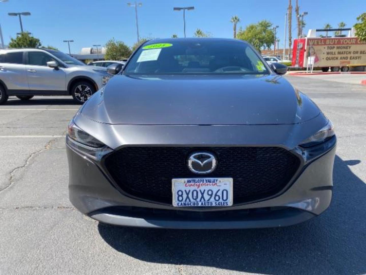 2021 GRAY Mazda Mazda3 Hatchback (JM1BPBML2M1) with an 4-Cyl SKYACTIV-G 2.5 Liter engine, Automatic 6-Spd SKYACTIV-Drive w/Manual transmission, located at 412 Auto Vista Drive, Palmdale, CA, 93551, (661) 945-0620, 34.592636, -118.136681 - Photo#1