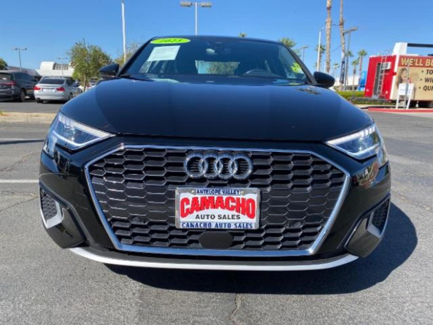 2023 black Audi A3 (WAUAUDGY1PA) with an 4-Cyl Turbo 2.0 Liter engine, Automatic 7-Spd transmission, located at 412 Auto Vista Drive, Palmdale, CA, 93551, (661) 945-0620, 34.592636, -118.136681 - Photo#1