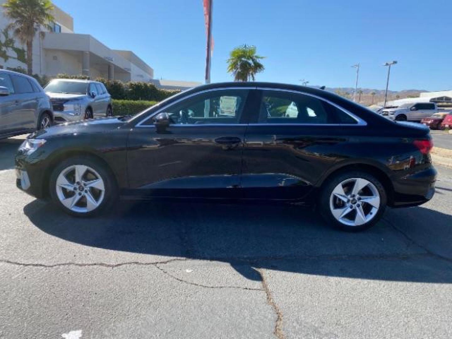 2023 black Audi A3 (WAUAUDGY1PA) with an 4-Cyl Turbo 2.0 Liter engine, Automatic 7-Spd transmission, located at 412 Auto Vista Drive, Palmdale, CA, 93551, (661) 945-0620, 34.592636, -118.136681 - Photo#3