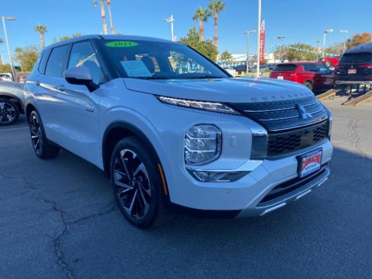 2023 WHITE Mitsubishi Outlander Plug-In Hybrid (JA4T5UA97PZ) with an 4-Cyl Hybrid 2.4 Liter engine, Automatic 1-Spd transmission, located at 412 Auto Vista Drive, Palmdale, CA, 93551, (661) 945-0620, 34.592636, -118.136681 - Photo#0