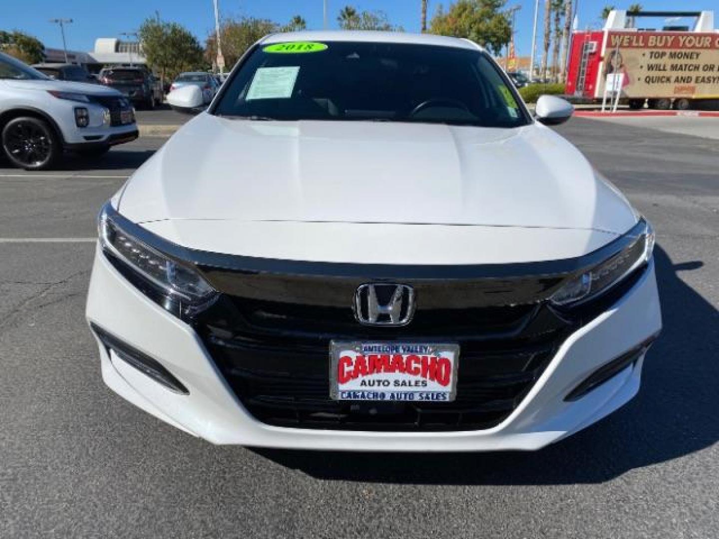 2018 WHITE Honda Accord Sedan (1HGCV1F31JA) with an 4-Cyl i-VTEC Turbo 1.5 Liter engine, Auto CVT w/Sport Mode transmission, located at 412 Auto Vista Drive, Palmdale, CA, 93551, (661) 945-0620, 34.592636, -118.136681 - Photo#1