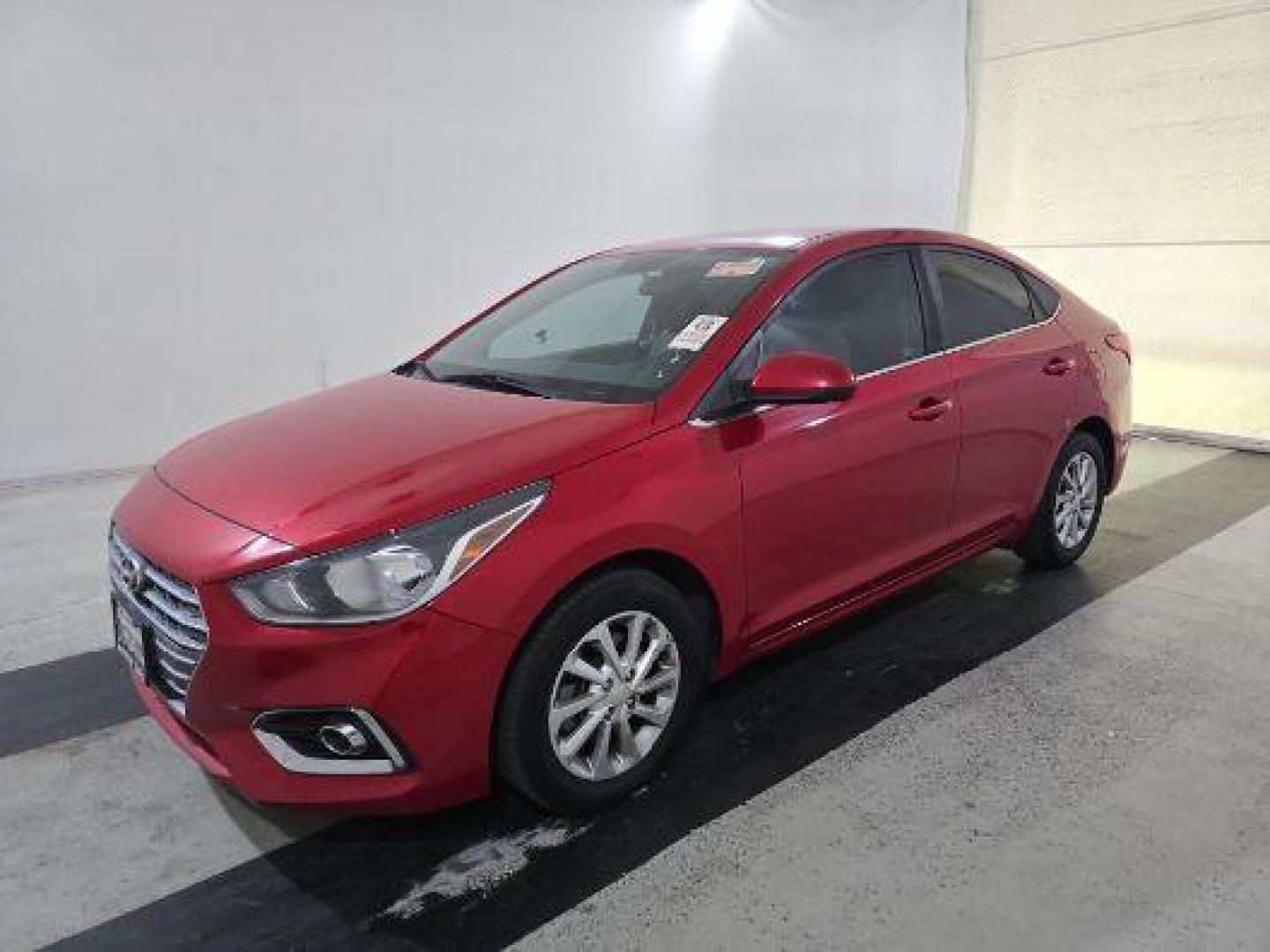 2019 RED Hyundai Accent (3KPC24A38KE) with an 4-Cyl 1.6 Liter engine, Automatic 6-Spd w/Overdrive and Shiftronic transmission, located at 412 Auto Vista Drive, Palmdale, CA, 93551, (661) 945-0620, 34.592636, -118.136681 - Photo#0