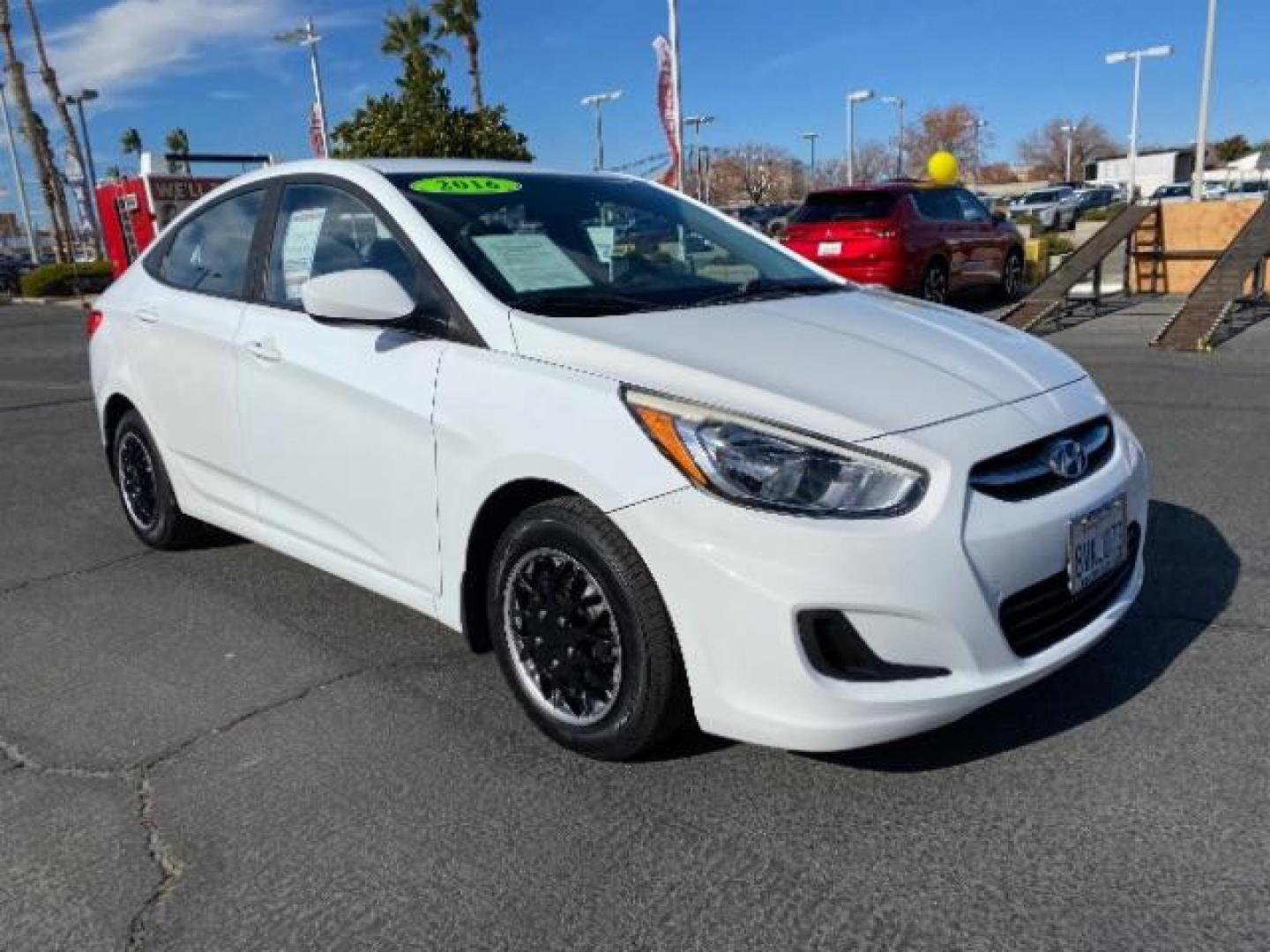 2016 WHITE Hyundai Accent (KMHCT4AE5GU) with an 4-Cyl 1.6 Liter engine, Auto 6-Spd w/Overdrive transmission, located at 412 Auto Vista Drive, Palmdale, CA, 93551, (661) 945-0620, 34.592636, -118.136681 - Photo#0