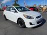 2016 WHITE Hyundai Accent (KMHCT4AE5GU) with an 4-Cyl 1.6 Liter engine, Auto 6-Spd w/Overdrive transmission, located at 412 Auto Vista Drive, Palmdale, CA, 93551, (661) 945-0620, 34.592636, -118.136681 - Photo#0