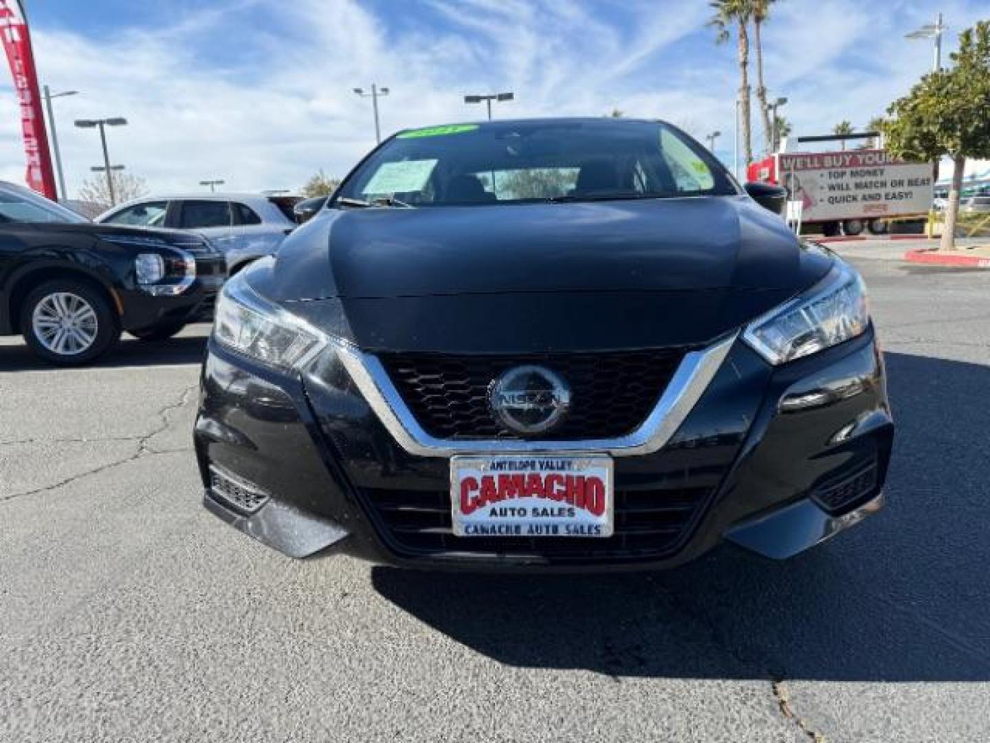 2021 BLACK Nissan Versa (3N1CN8EV9ML) with an 4-Cyl 1.6 Liter engine, Automatic CVT w/Xtronic transmission, located at 412 Auto Vista Drive, Palmdale, CA, 93551, (661) 945-0620, 34.592636, -118.136681 - Photo#1