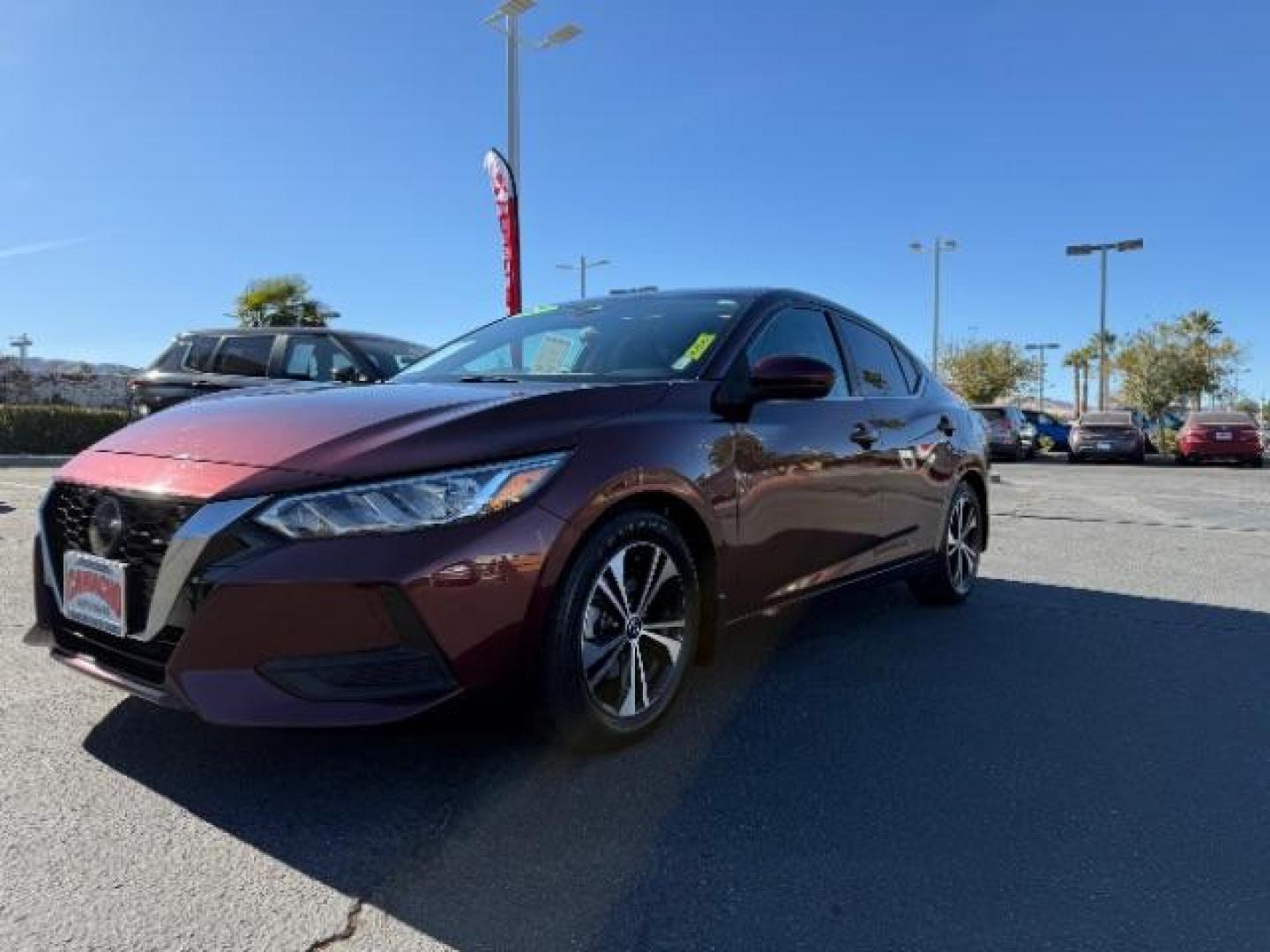 2021 BURGUNDY Nissan Sentra (3N1AB8CV2MY) with an 4-Cyl 2.0 Liter engine, Automatic CVT w/Xtronic transmission, located at 412 Auto Vista Drive, Palmdale, CA, 93551, (661) 945-0620, 34.592636, -118.136681 - Photo#2