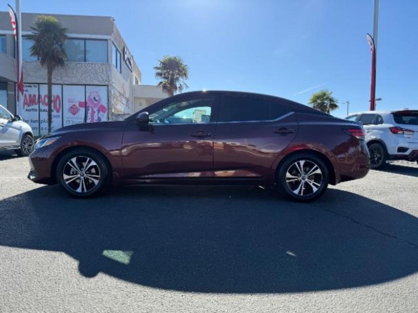 2021 BURGUNDY Nissan Sentra (3N1AB8CV2MY) with an 4-Cyl 2.0 Liter engine, Automatic CVT w/Xtronic transmission, located at 412 Auto Vista Drive, Palmdale, CA, 93551, (661) 945-0620, 34.592636, -118.136681 - Photo#3