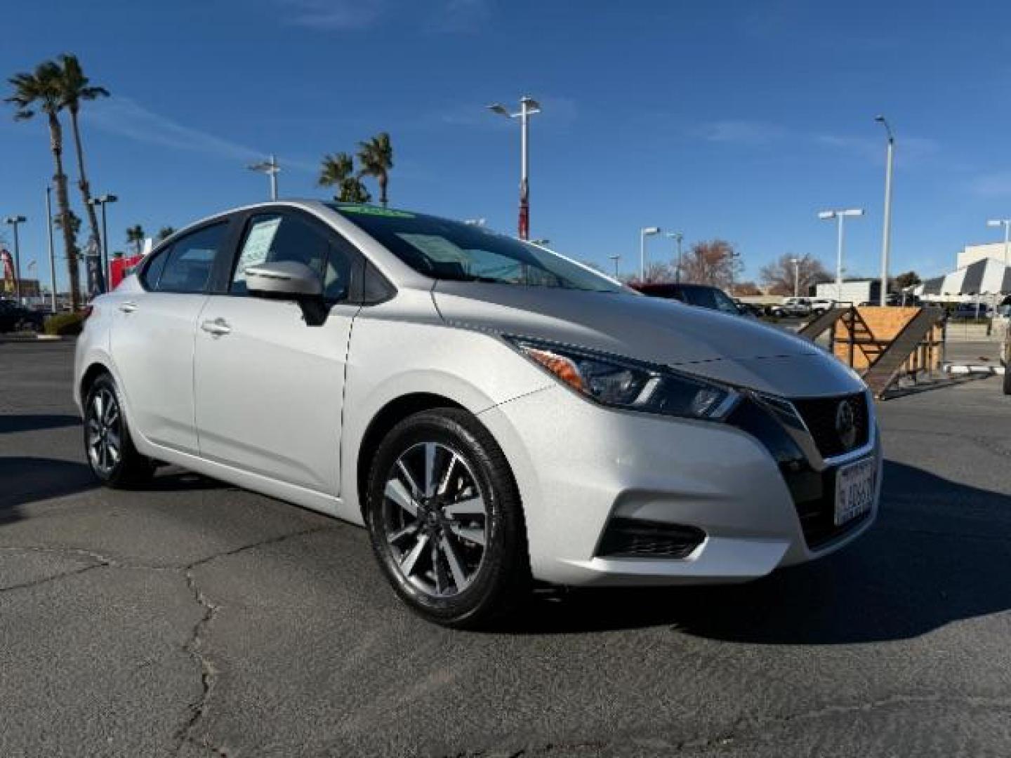 2021 SILVER Nissan Versa (3N1CN8EV3ML) with an 4-Cyl 1.6 Liter engine, Automatic CVT w/Xtronic transmission, located at 412 Auto Vista Drive, Palmdale, CA, 93551, (661) 945-0620, 34.592636, -118.136681 - Photo#0