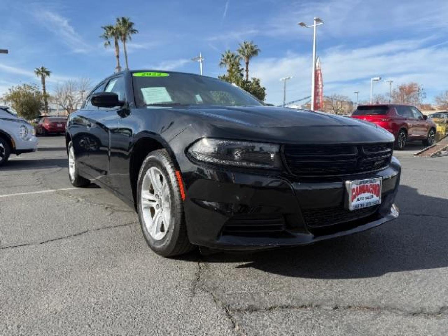 2022 BLACK Dodge Charger (2C3CDXBGXNH) with an V6 3.6 Liter engine, Automatic 8-Spd w/AutoStick transmission, located at 412 Auto Vista Drive, Palmdale, CA, 93551, (661) 945-0620, 34.592636, -118.136681 - Photo#0