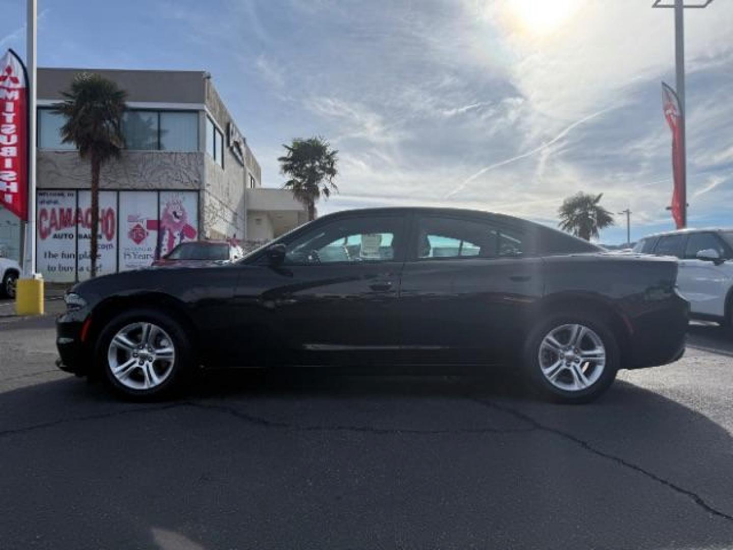 2022 BLACK Dodge Charger (2C3CDXBGXNH) with an V6 3.6 Liter engine, Automatic 8-Spd w/AutoStick transmission, located at 412 Auto Vista Drive, Palmdale, CA, 93551, (661) 945-0620, 34.592636, -118.136681 - Photo#3