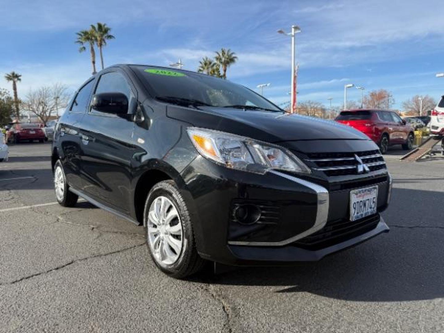 2022 BLACK Mitsubishi Mirage (ML32AUHJ9NH) with an 3-Cyl 1.2 Liter engine, Automatic CVT transmission, located at 412 Auto Vista Drive, Palmdale, CA, 93551, (661) 945-0620, 34.592636, -118.136681 - Photo#0