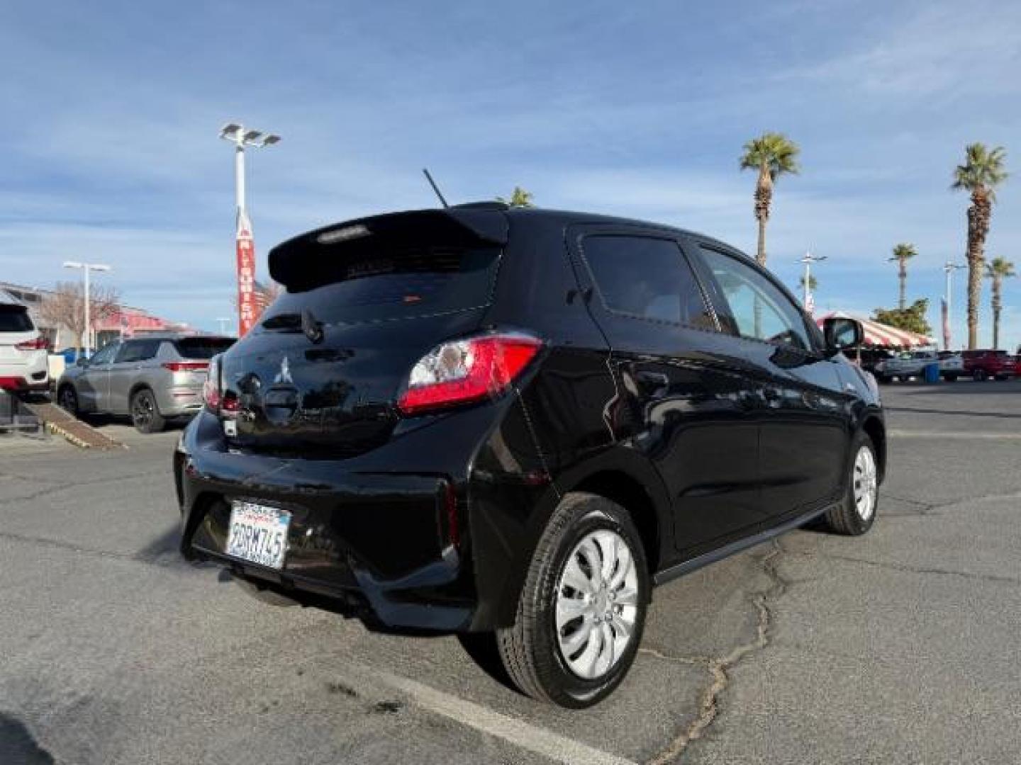 2022 BLACK Mitsubishi Mirage (ML32AUHJ9NH) with an 3-Cyl 1.2 Liter engine, Automatic CVT transmission, located at 412 Auto Vista Drive, Palmdale, CA, 93551, (661) 945-0620, 34.592636, -118.136681 - Photo#6